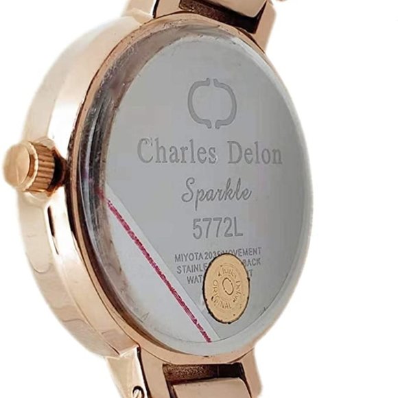 Charles Delon Dress/Formal Style Rose Gold Watch - Picture 3 of 3